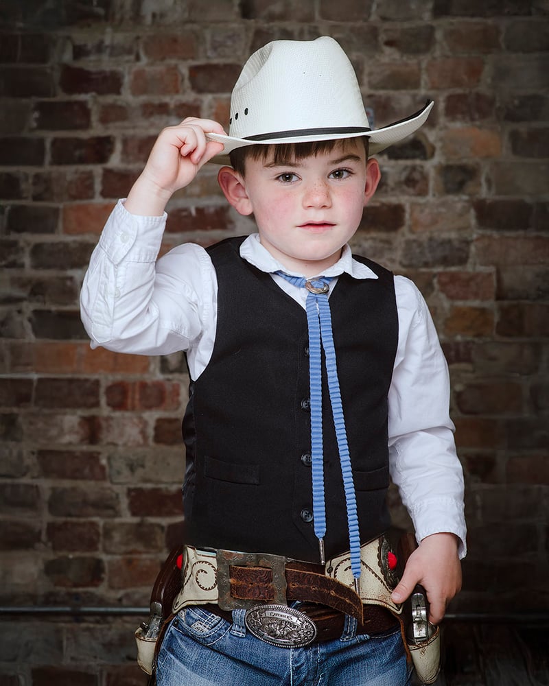 Vintage Childrens Photoshoot Cowboy